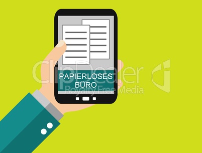 Papierloses Büro auf dem Smartphone