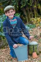 Happy Boy Male Child Gardening