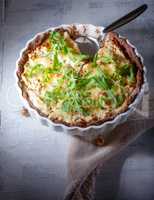 Cheese and vegetable quiche