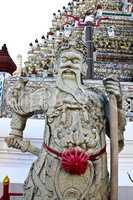 Statue in Wat Arun temple in Bangkok,Thailand.