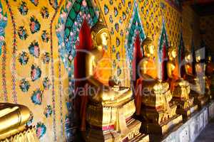 Buddha statue at Wat Arun Bangkok Thailand.