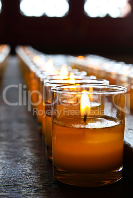 Candles in Chinese Temple.