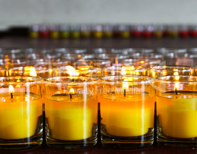 Candles in Chinese Temple.