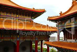 Beautiful buildings in Chinese Temple,Nonthaburi,Thailand.