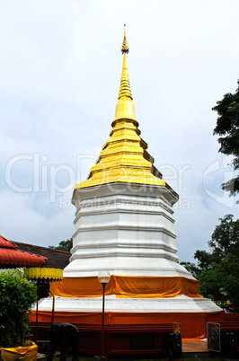 Thai stupa in Temple, Chiang Rai province, Thailand