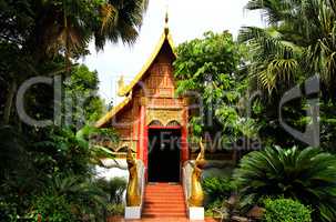 Buddhist temple named Wat Phra Kaew in Chiangrai province of Tha