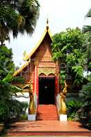 Buddhist temple named Wat Phra Kaew in Chiangrai province of Tha