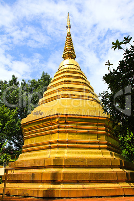 Thai stupa in Temple, Chiang Rai province, Thailand