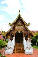Buddhist temple named Wat Phra Singh in Chiangrai province of Th
