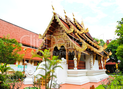 Buddhist temple named Wat Phra Singh in Chiangrai province of Th