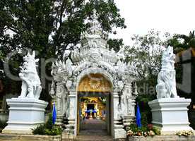 Gate of temple at Wat Phra Singh,Chiangrai province of Thailand.