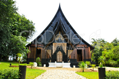 Black temple in Chiangrai province of Thailand
