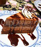 Piece of chocolate moose cake