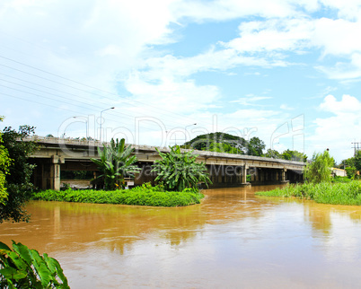 Bridge over a river in Thailand.