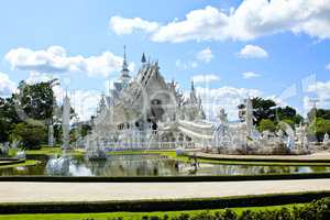 Thai temple called Wat Rong Khun at Chiang Rai, Thailand.
