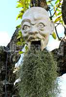 Devil head at white temple (Wat Rong Khun, Chiangrai, Thailand).