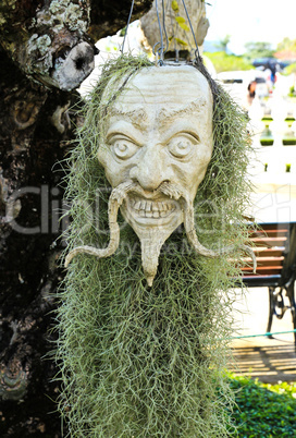 Devil head at white temple (Wat Rong Khun, Chiangrai, Thailand).