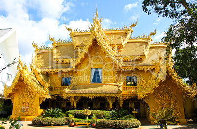 Thai temple called Wat Rong Khun at Chiang Rai, Thailand.