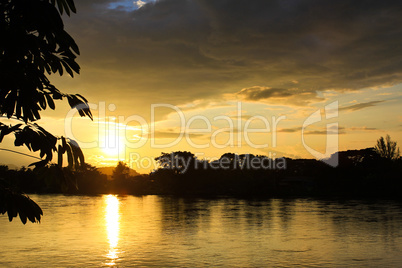 Sunset on the river.