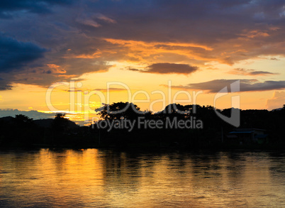 Sunset on the river.