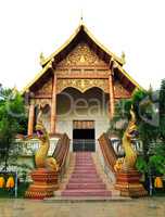 Buddhist temple named Wat Doi Ngam Muang in Chiangrai province o