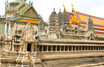 Model of the old temple in the rand Palace in Bangkok, Thailand