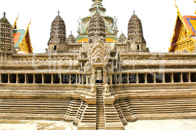 Model of the old temple in the rand Palace in Bangkok, Thailand