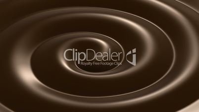 Beautiful Swirl Chocolate Close-up Looped Animation. 4k.