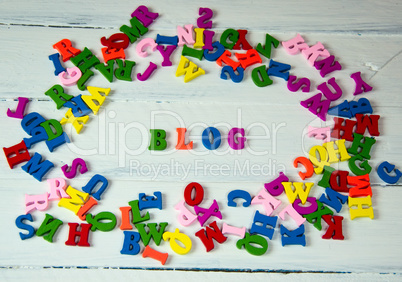 Word of colorful letters Blog