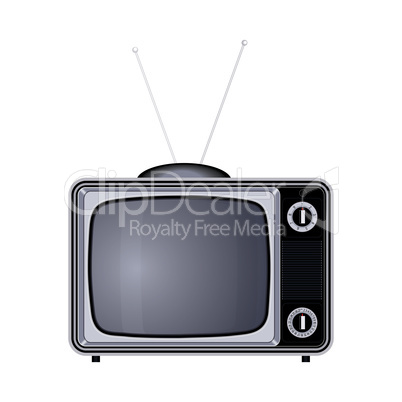 tv set retro old vintage device vector illustration