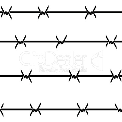 Barbed wire. Vector