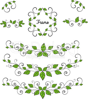 Vector leaves decoration