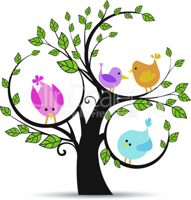 Tree with a birds