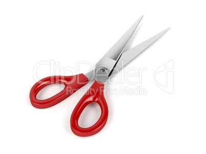 Scissors on white