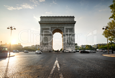 Arc de Triomphe and avenue
