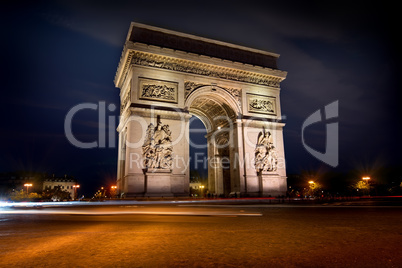 Arc de triomphe in evening