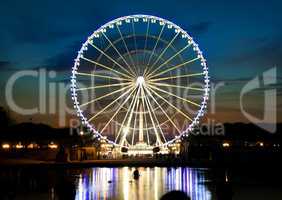 Ferris wheel and Seine