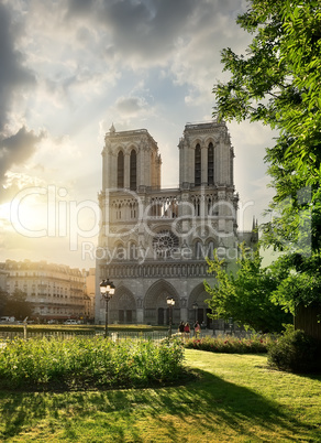 Notre Dame and landscape