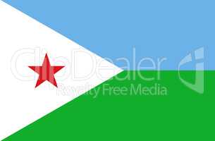 Fahne von Dschibuti