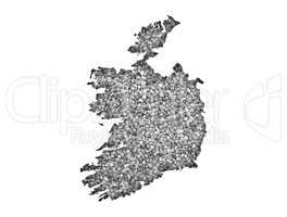 Karte von Irland auf Mohn