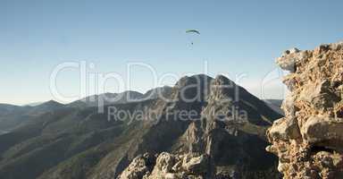 Paraglider in the sky