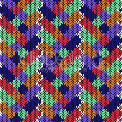 Seamless patchwork knitting pattern