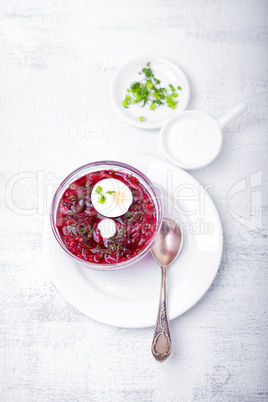 Cold beet soup