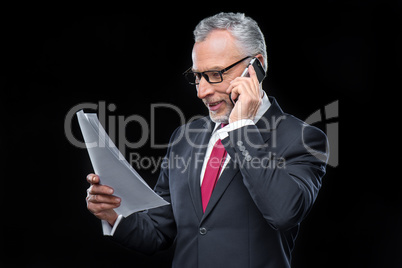 Businessman using smartphone