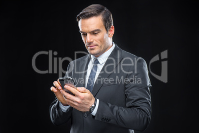 Businessman using smartphone