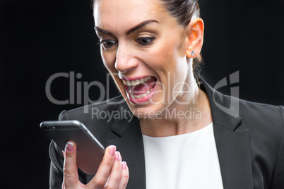 Businesswoman using smartphone