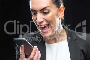 Businesswoman using smartphone