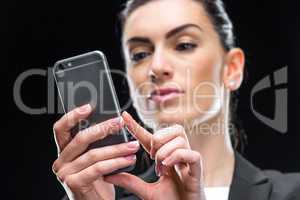 Businesswoman using smartphone