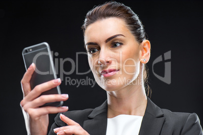 Businesswoman using smartphone