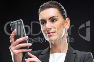 Businesswoman using smartphone